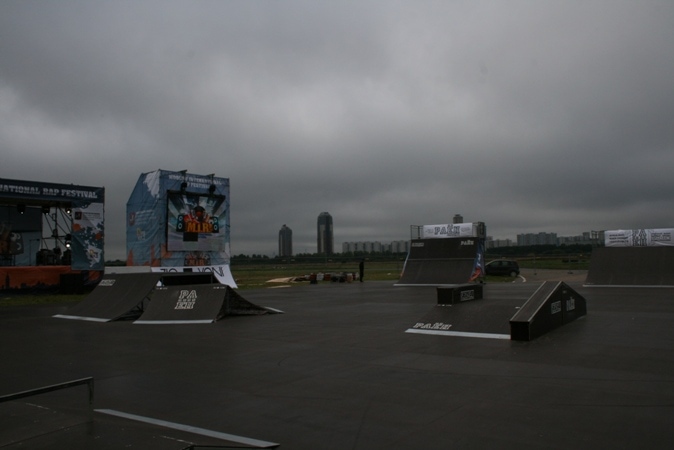 Скейт-парк для rap фестиваля MIR, г.Москва
