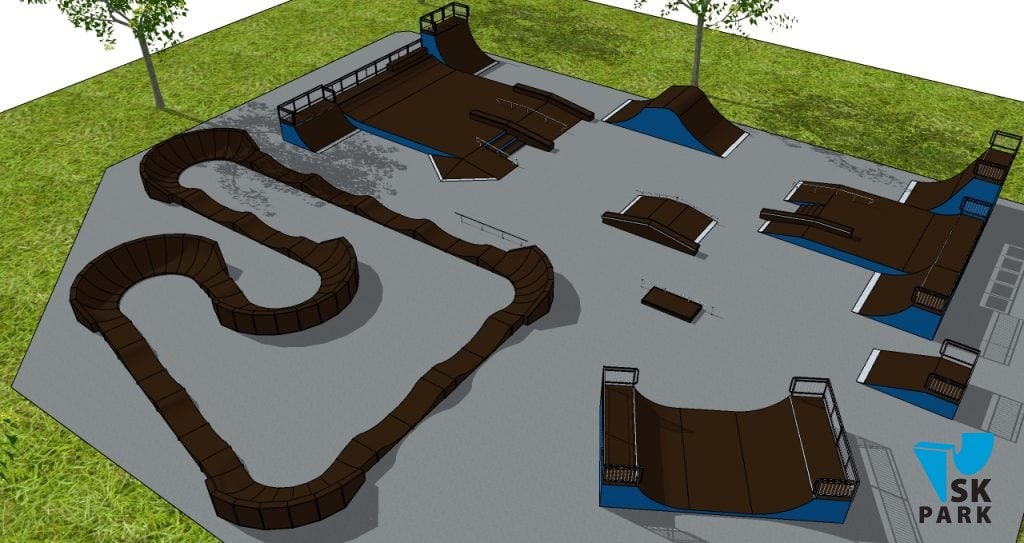 Компания SKPARK приступила к монтажу скейт парка и памп трека в Москве