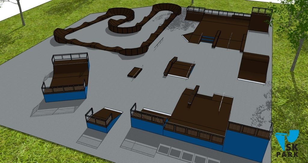 Компания SKPARK приступила к монтажу скейт парка и памп трека в Москве