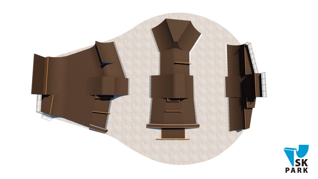 Проект универсального скейт парка, ориентированного для катания райдеров всех дисциплин SK 47-30