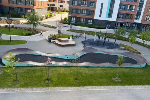 Фото Модульный памп трек и паркур площадка в ЖК Галактика, г. Новосибирск